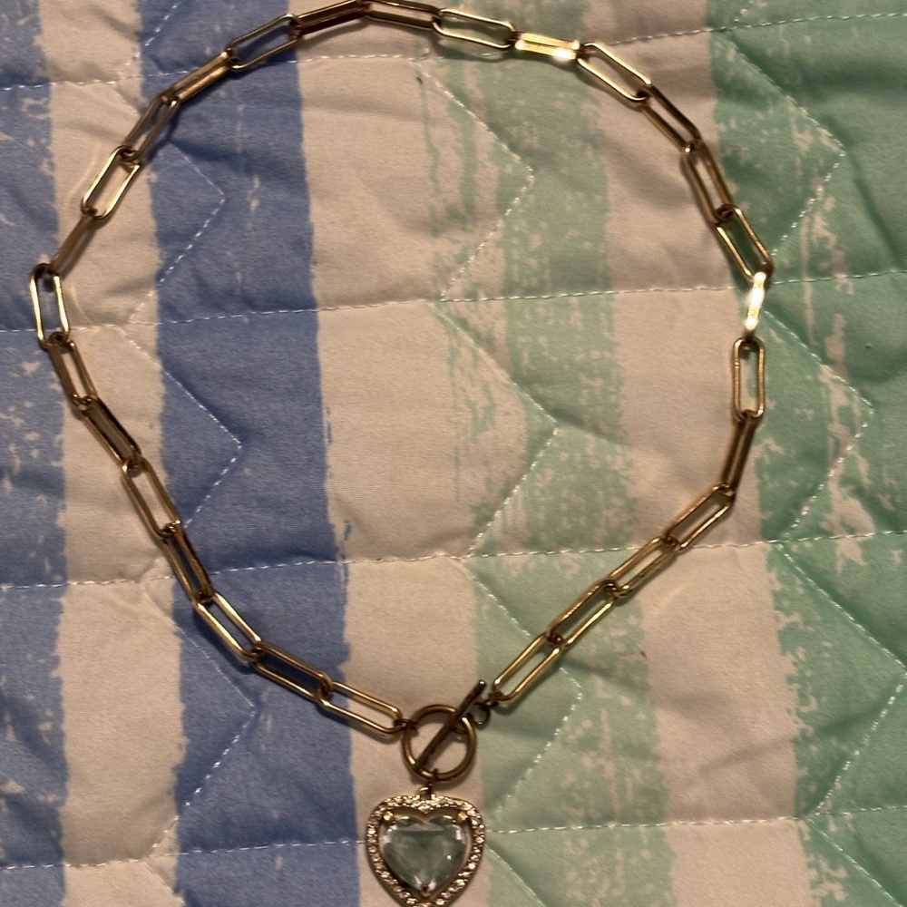Gold Heart Pendant Necklace